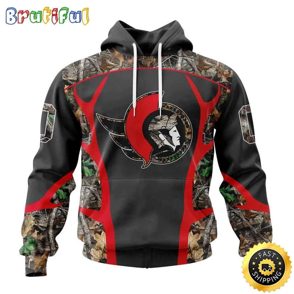 Personalized NHL Ottawa Senators Hoodie Special Camo Hunting Design All Over Print 3D Unisex Hoodie