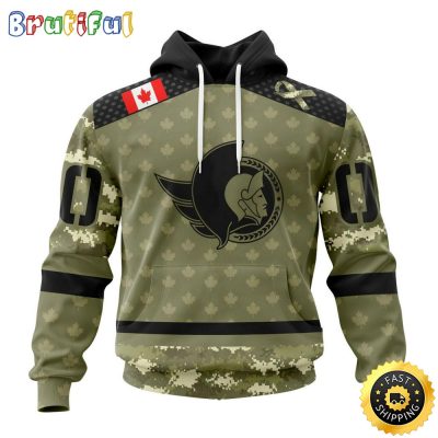 Personalized NHL Ottawa Senators Hoodie Special Camo Military Appreciation All Over Print 3D Hoodie Unisex Hoodie