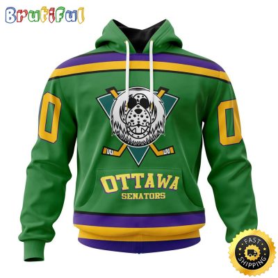 Personalized NHL Ottawa Senators Hoodie Specialized Design X The Mighty Ducks All Over Print 3D Hoodie Unisex Hoodie Tshirt