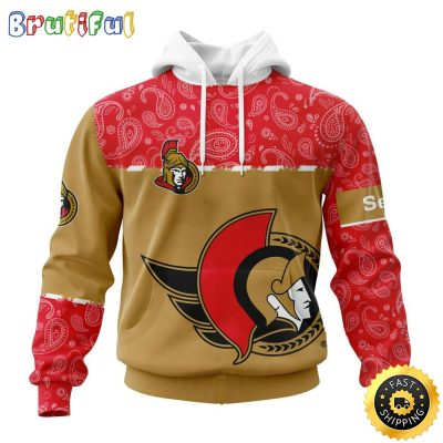 Personalized NHL Ottawa Senators Hoodie Specialized Hockey With Paisley All Over Print Hoodie Unisex Tshirt Hoodie