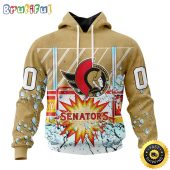 Personalized NHL Ottawa Senators Hoodie With Ice Hockey Arena 3D Hoodie Unisex Tshirt Hoodie