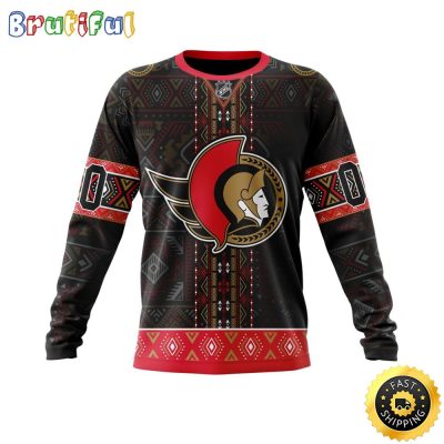 Personalized NHL Ottawa Senators Sweatshirt Specialized Native Concepts All Over Print Sweatshirt Unisex