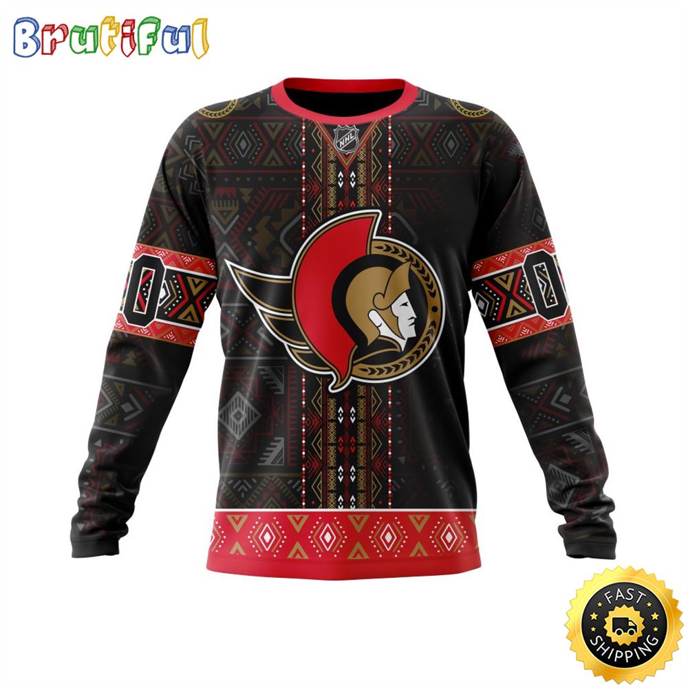 Personalized NHL Ottawa Senators Sweatshirt Specialized Native Concepts All Over Print Sweatshirt Unisex