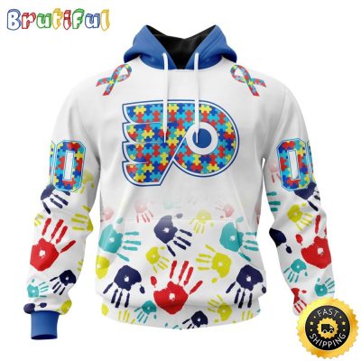 Personalized NHL Philadelphia Flyers Autism Awareness Hands Design All Over Print 3D Hoodie Unisex Hoodie