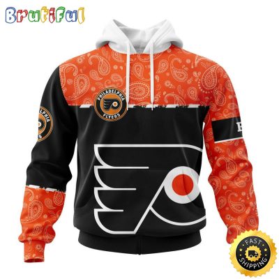 Personalized NHL Philadelphia Flyers Hoodie Specialized Hockey With Paisley All Over Print Hoodie Unisex Tshirt Hoodie