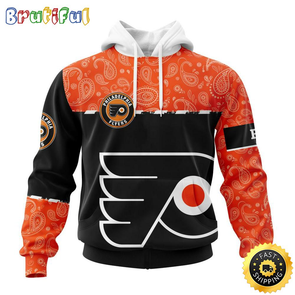 Personalized NHL Philadelphia Flyers Hoodie Specialized Hockey With Paisley All Over Print Hoodie Unisex Tshirt Hoodie