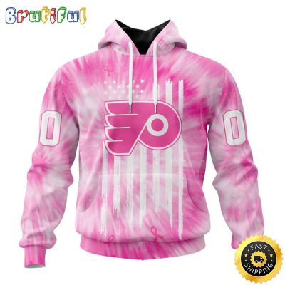 Personalized NHL Philadelphia Flyers Special Pink Tie-Dye All Over Print 3D Hoodie Unisex Hoodie Tshirt Sweatshirt