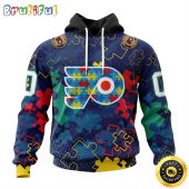 Personalized NHL Philadelphia Flyers Specialized Fearless Against Autism All Over Print 3D Hoodie Unisex Hoodie