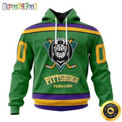 Personalized NHL Pittsburgh Penguins Hoodie Specialized Design X The Mighty Ducks All Over Print 3D Hoodie Unisex Hoodie Tshirt