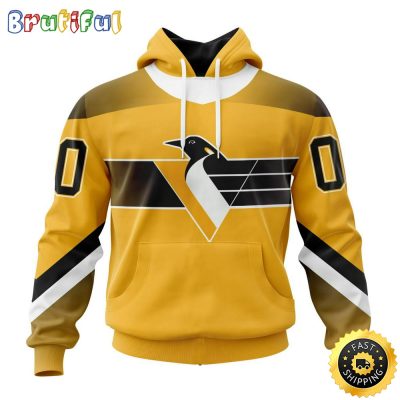 Personalized NHL Pittsburgh Penguins Hoodie Specialized Unisex Kits With Retro Concepts All Over Print Hoodie
