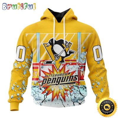 Personalized NHL Pittsburgh Penguins Hoodie With Ice Hockey Arena 3D Hoodie Unisex Tshirt Hoodie