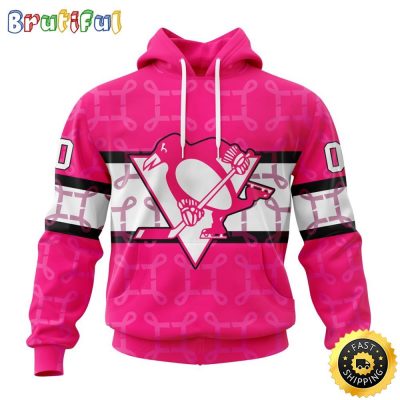 Personalized NHL Pittsburgh Penguins I Pink I Can In October We Wear Pink Breast Cancer All Over Print 3D Hoodie Unisex Hoodie Tshirt Sweatshirt