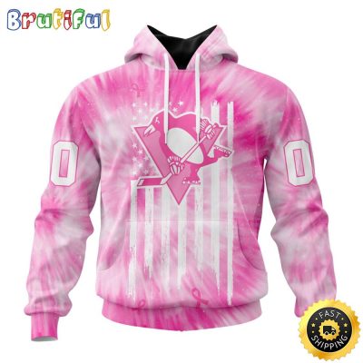 Personalized NHL Pittsburgh Penguins Special Pink Tie-Dye All Over Print 3D Hoodie Unisex Hoodie Tshirt Sweatshirt