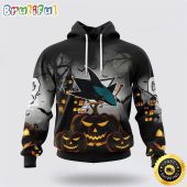 Personalized NHL San Jose Sharks All Over Print 3D Hoodie Special Design Pumpkins For Halloween