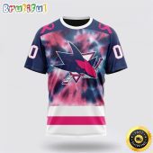 Personalized NHL San Jose Sharks All Over Print 3D T Shirt Special Pink October Fight Breast Cancer Gift For Man And Women