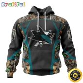 Personalized NHL San Jose Sharks Hoodie Special Camo Hunting Design All Over Print 3D Unisex Hoodie