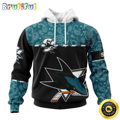 Personalized NHL San Jose Sharks Hoodie Specialized Hockey With Paisley All Over Print Hoodie Unisex Tshirt Hoodie