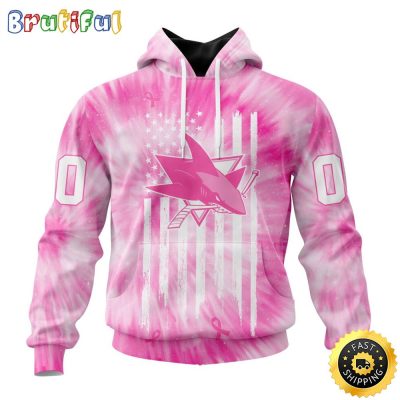 Personalized NHL San Jose Sharks Special Pink Tie-Dye All Over Print 3D Hoodie Unisex Hoodie Tshirt Sweatshirt