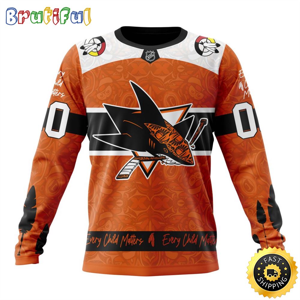 Personalized NHL San Jose Sharks Sweatshirt Specialized Design Support Child Lives Matter All Over Print Sweatshirt Unisex
