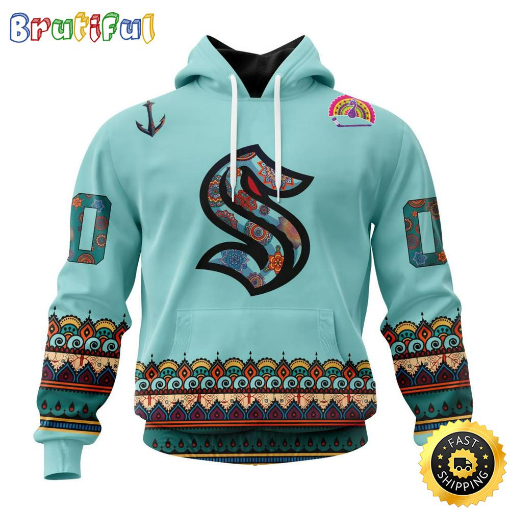 Personalized NHL Seattle Kraken Hoodie Jersey Hockey For All Diwali Festival All Over Print 3D Hoodie Unisex Hoodie Tshirt