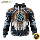 Personalized NHL Seattle Kraken Hoodie Special Native Costume Design 3D Hoodie Unisex Tshirt Hoodie
