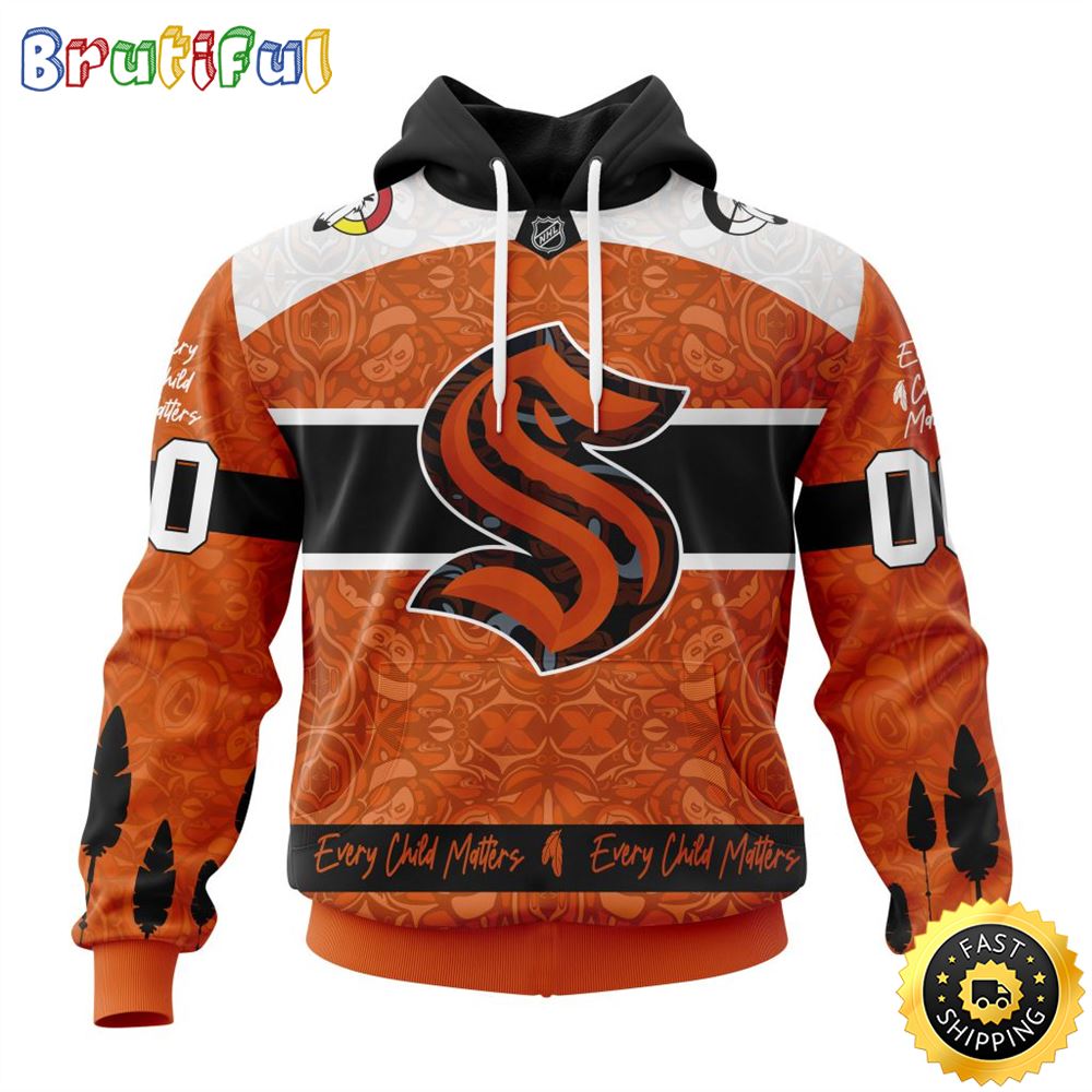 Personalized NHL Seattle Kraken Hoodie Specialized Design Support Child Lives Matter All Over Print 3D Hoodie Unisex