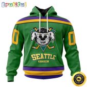 Personalized NHL Seattle Kraken Hoodie Specialized Design X The Mighty Ducks All Over Print 3D Hoodie Unisex Hoodie Tshirt