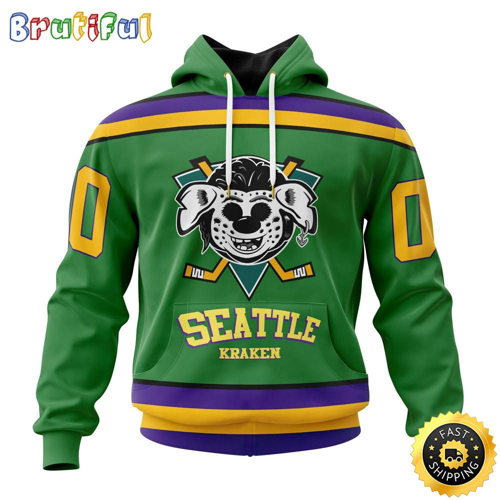 Personalized NHL Seattle Kraken Hoodie Specialized Design X The Mighty Ducks All Over Print 3D Hoodie Unisex Hoodie Tshirt Personalized NHL Seattle Kraken Hoodie Specialized Design X The Mighty Ducks All Over Print 3D Hoodie Unisex Hoodie Tshirt