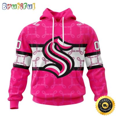 Personalized NHL Seattle Kraken I Pink I Can In October We Wear Pink Breast Cancer All Over Print 3D Hoodie Unisex Hoodie Tshirt Sweatshirt