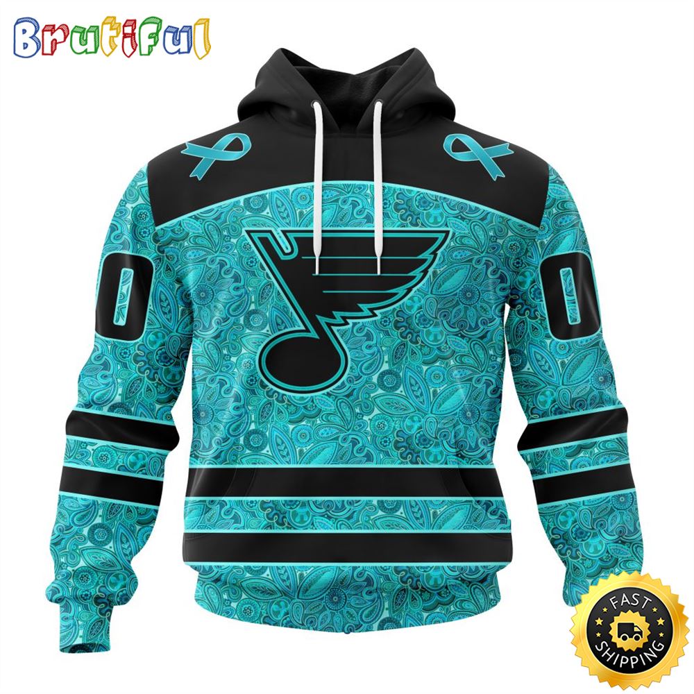 Personalized NHL St. Louis Blues All Over Print 3D Hoodie Special Design Fight Ovarian Cancer Gift For Football Fans Personalized NHL St. Louis Blues All Over Print 3D Hoodie Special Design Fight Ovarian Cancer Gift For Football Fans