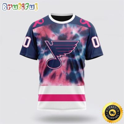 Personalized NHL St. Louis Blues All Over Print 3D T Shirt Special Pink October Fight Breast Cancer Gift For Man And Women