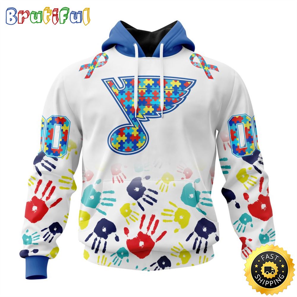 Personalized NHL St. Louis Blues Autism Awareness Hands Design All Over Print 3D Hoodie Unisex Hoodie Personalized NHL St. Louis Blues Autism Awareness Hands Design All Over Print 3D Hoodie Unisex Hoodie