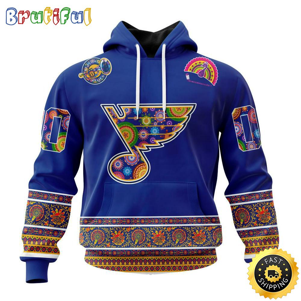 Personalized NHL St. Louis Blues Hoodie Jersey Hockey For All Diwali Festival All Over Print 3D Hoodie Unisex Hoodie Tshirt