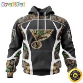 Personalized NHL St. Louis Blues Hoodie Special Camo Hunting Design All Over Print 3D Unisex Hoodie