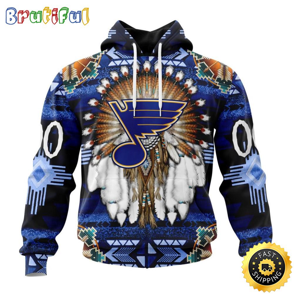 Personalized NHL St. Louis Blues Hoodie Special Native Costume Design 3D Hoodie Unisex Tshirt Hoodie