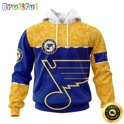 Personalized NHL St. Louis Blues Hoodie Specialized Hockey With Paisley All Over Print Hoodie Unisex Tshirt Hoodie