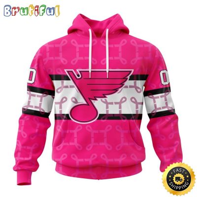 Personalized NHL St. Louis Blues I Pink I Can In October We Wear Pink Breast Cancer All Over Print 3D Hoodie Unisex Hoodie Tshirt Sweatshirt