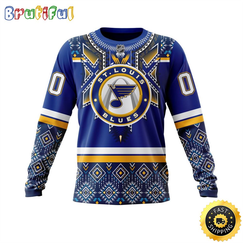 Personalized NHL St. Louis Blues Sweatshirt Specialized Native Concepts All Over Print Sweatshirt Unisex
