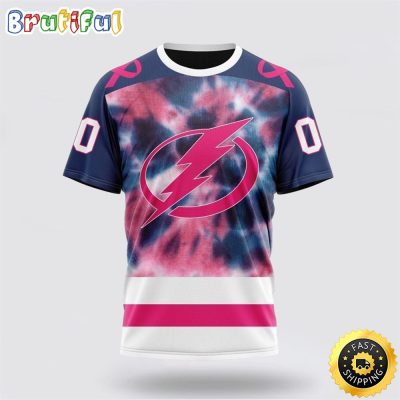 Personalized NHL Tampa Bay Lightning All Over Print 3D T Shirt Special Pink October Fight Breast Cancer Gift For Man And Women