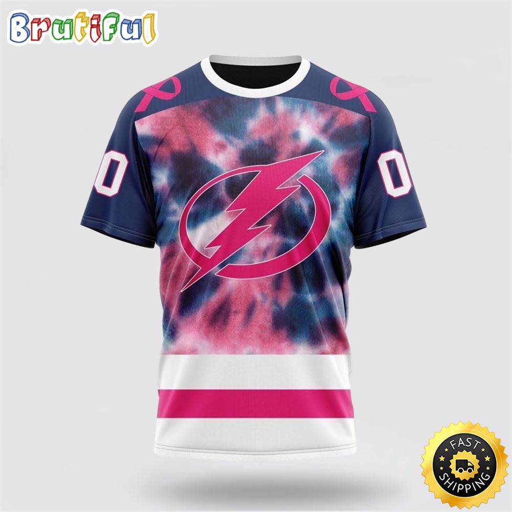 Personalized NHL Tampa Bay Lightning All Over Print 3D T Shirt Special Pink October Fight Breast Cancer Gift For Man And Women Personalized NHL Tampa Bay Lightning All Over Print 3D T Shirt Special Pink October Fight Breast Cancer Gift For Man And Women