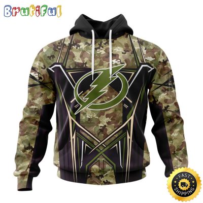 Personalized NHL Tampa Bay Lightning Hoodie Special Camo Color Design All Over Print 3D Unisex Hoodie