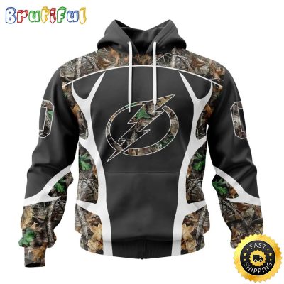 Personalized NHL Tampa Bay Lightning Hoodie Special Camo Hunting Design All Over Print 3D Unisex Hoodie