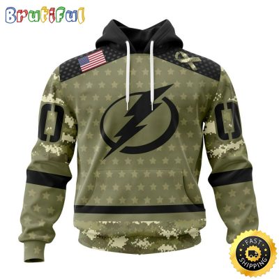 Personalized NHL Tampa Bay Lightning Hoodie Special Camo Military Appreciation All Over Print 3D Hoodie Unisex Hoodie