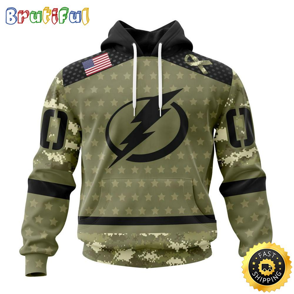 Personalized NHL Tampa Bay Lightning Hoodie Special Camo Military Appreciation All Over Print 3D Hoodie Unisex Hoodie