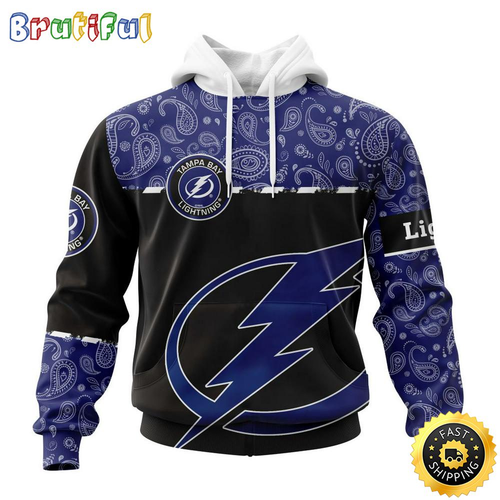 Personalized NHL Tampa Bay Lightning Hoodie Specialized Hockey With Paisley All Over Print Hoodie Unisex Tshirt Hoodie