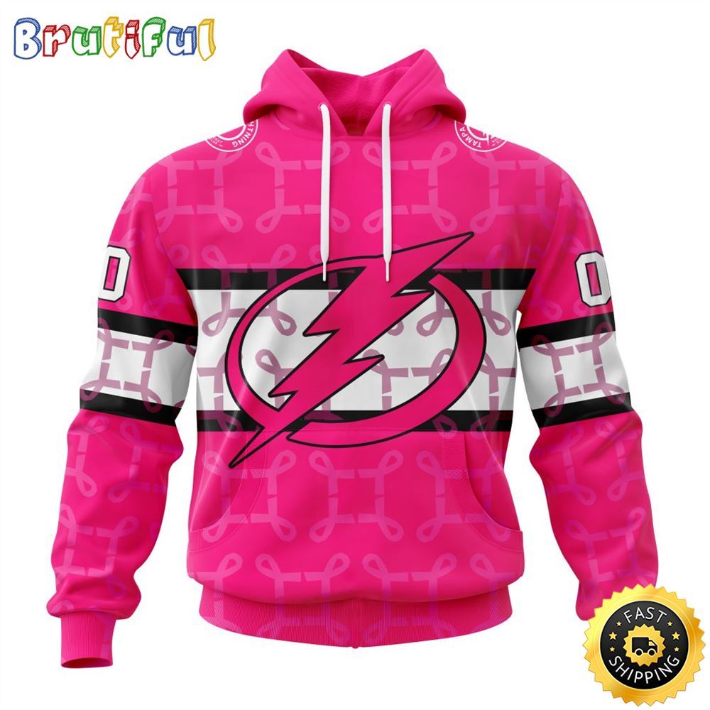 Personalized NHL Tampa Bay Lightning I Pink I Can In October We Wear Pink Breast Cancer All Over Print 3D Hoodie Unisex Hoodie Tshirt Sweatshirt