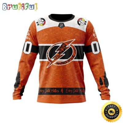Personalized NHL Tampa Bay Lightning Sweatshirt Specialized Design Support Child Lives Matter All Over Print Sweatshirt Unisex