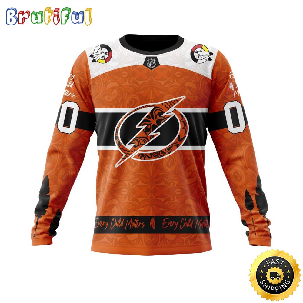 Personalized NHL Tampa Bay Lightning Sweatshirt Specialized Design Support Child Lives Matter All Over Print Sweatshirt Unisex