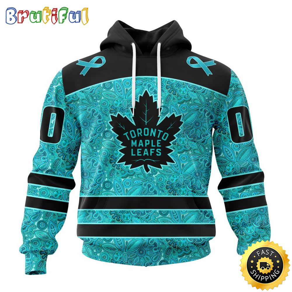 Personalized NHL Toronto Maple Leafs All Over Print 3D Hoodie Special Design Fight Ovarian Cancer Gift For Football Fans Personalized NHL Toronto Maple Leafs All Over Print 3D Hoodie Special Design Fight Ovarian Cancer Gift For Football Fans