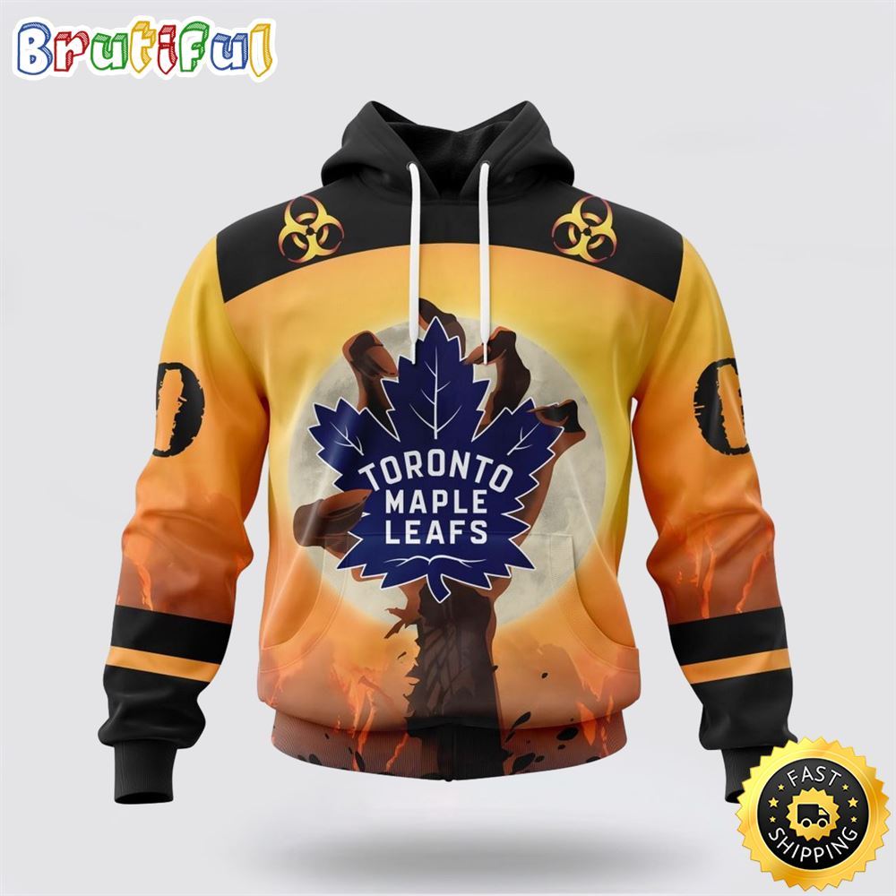 Personalized NHL Toronto Maple Leafs All Over Print 3D Hoodie Special Zombie Design For Halloween Personalized NHL Toronto Maple Leafs All Over Print 3D Hoodie Special Zombie Design For Halloween